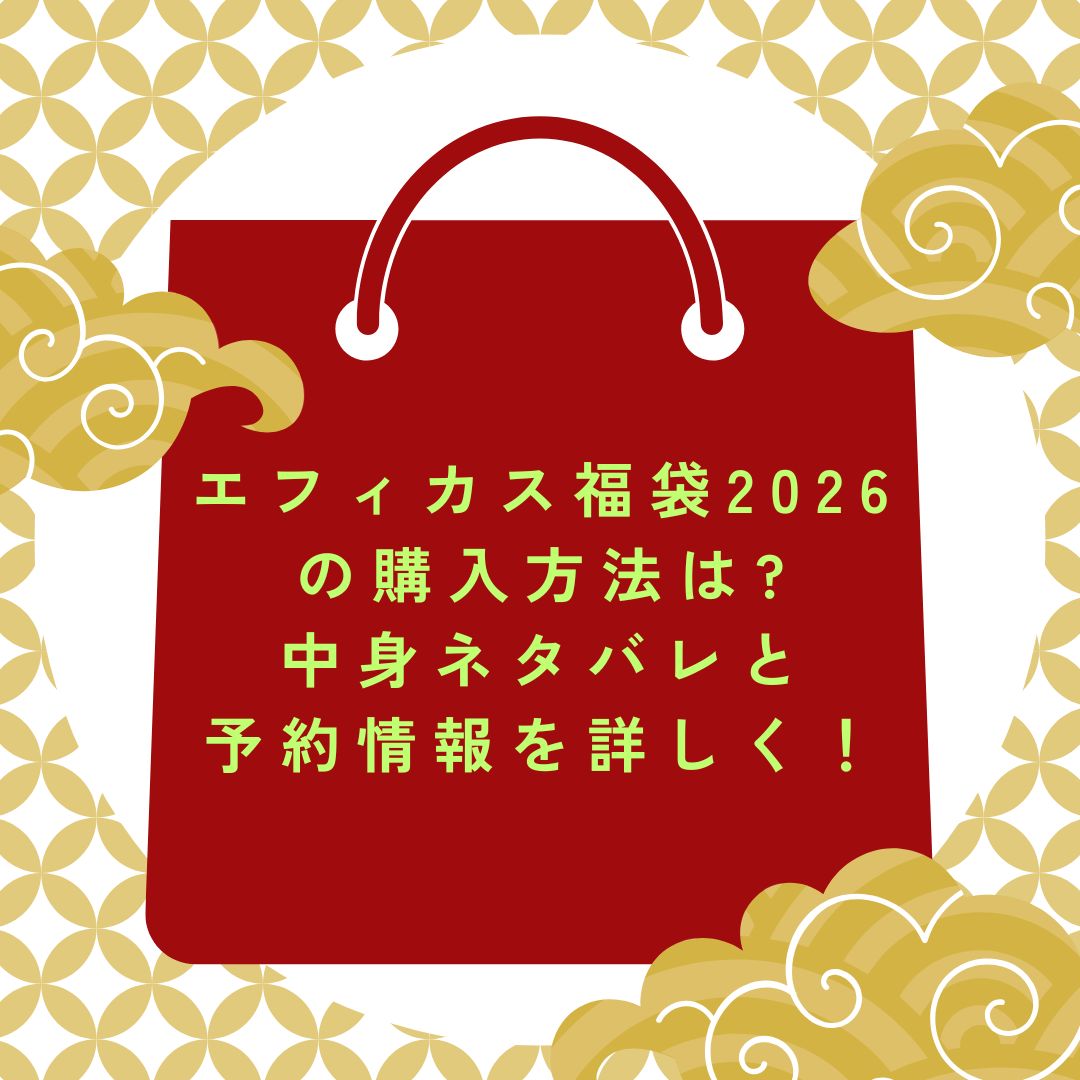 2026年のエフィカス福袋の予約・発売日や購入方法に加えて中身ネタバレ情報などをお伝えしています。